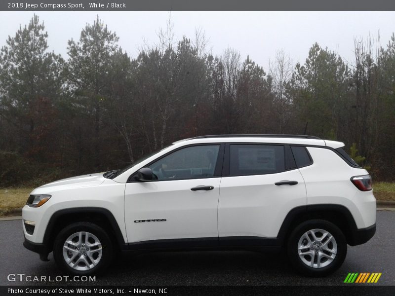 White / Black 2018 Jeep Compass Sport