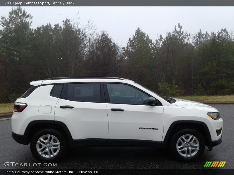 White / Black 2018 Jeep Compass Sport