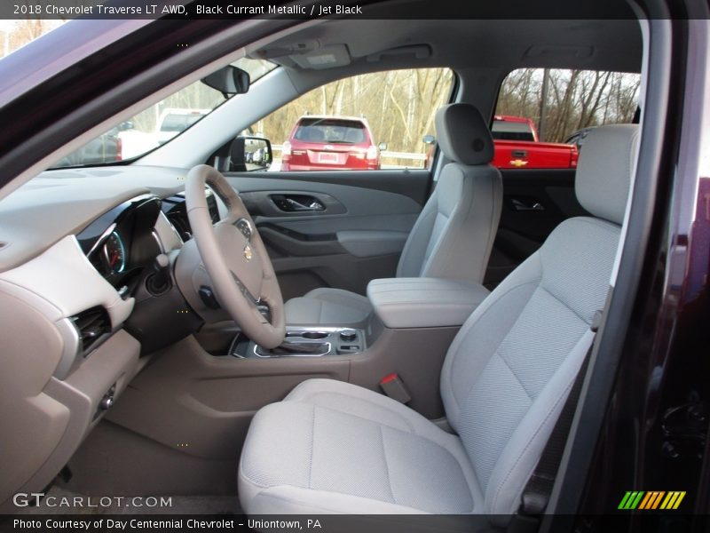 Black Currant Metallic / Jet Black 2018 Chevrolet Traverse LT AWD
