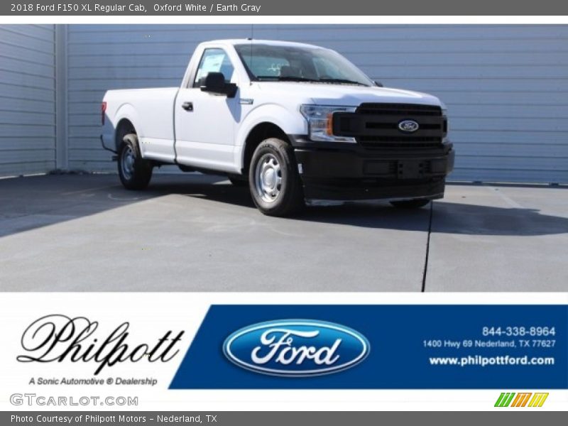 Oxford White / Earth Gray 2018 Ford F150 XL Regular Cab