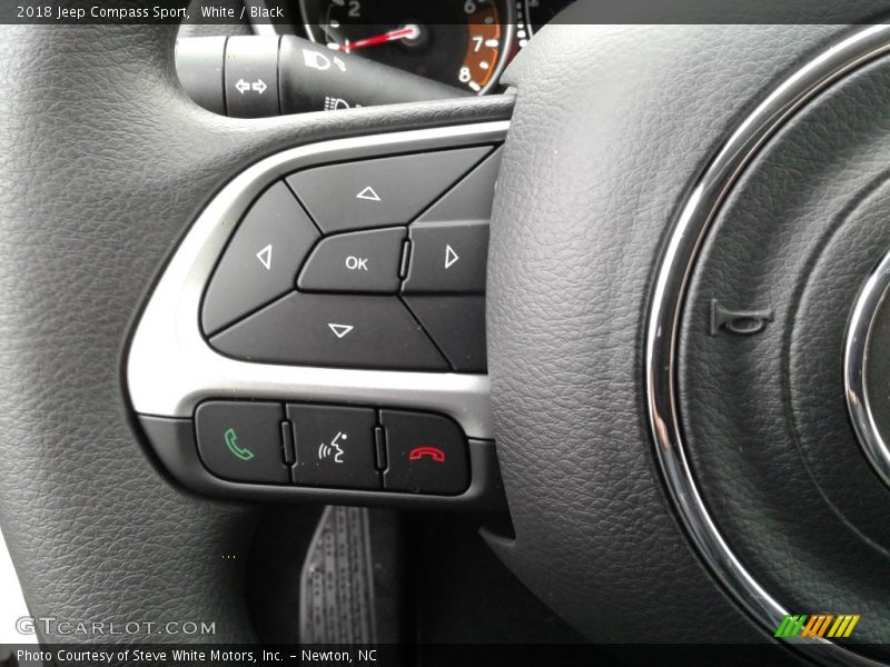 White / Black 2018 Jeep Compass Sport