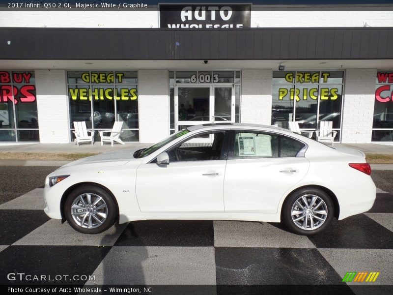 Majestic White / Graphite 2017 Infiniti Q50 2.0t