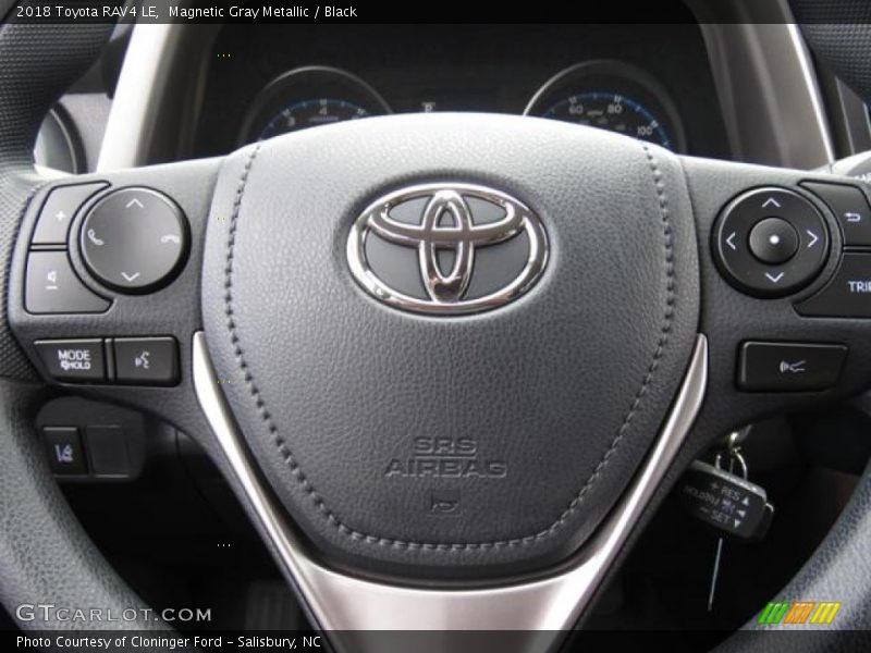 Magnetic Gray Metallic / Black 2018 Toyota RAV4 LE