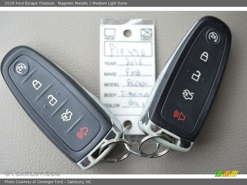 Magnetic Metallic / Medium Light Stone 2016 Ford Escape Titanium
