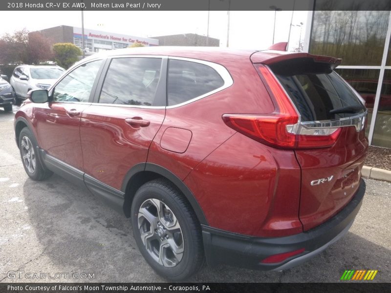 Molten Lava Pearl / Ivory 2018 Honda CR-V EX AWD