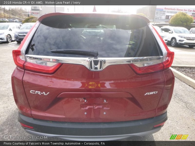 Molten Lava Pearl / Ivory 2018 Honda CR-V EX AWD