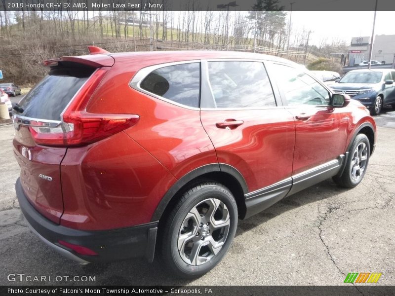 Molten Lava Pearl / Ivory 2018 Honda CR-V EX AWD