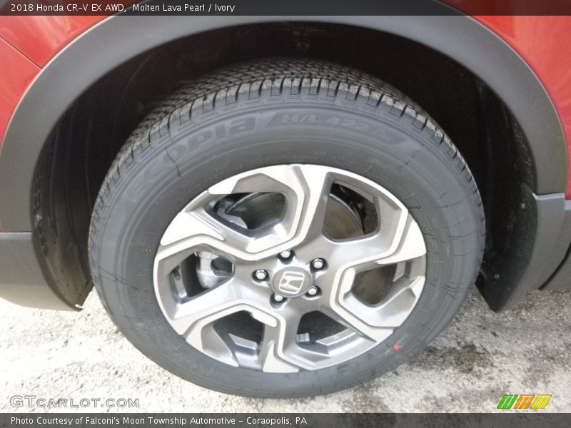 Molten Lava Pearl / Ivory 2018 Honda CR-V EX AWD