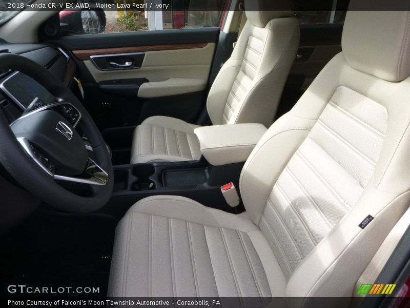 Molten Lava Pearl / Ivory 2018 Honda CR-V EX AWD