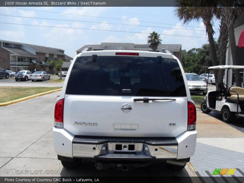 Blizzard White / Steel/Titanium 2006 Nissan Armada SE