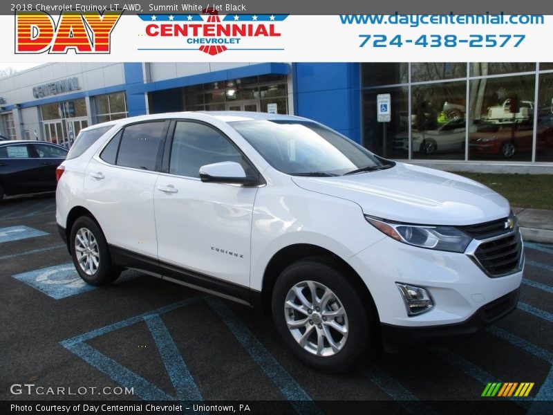Summit White / Jet Black 2018 Chevrolet Equinox LT AWD