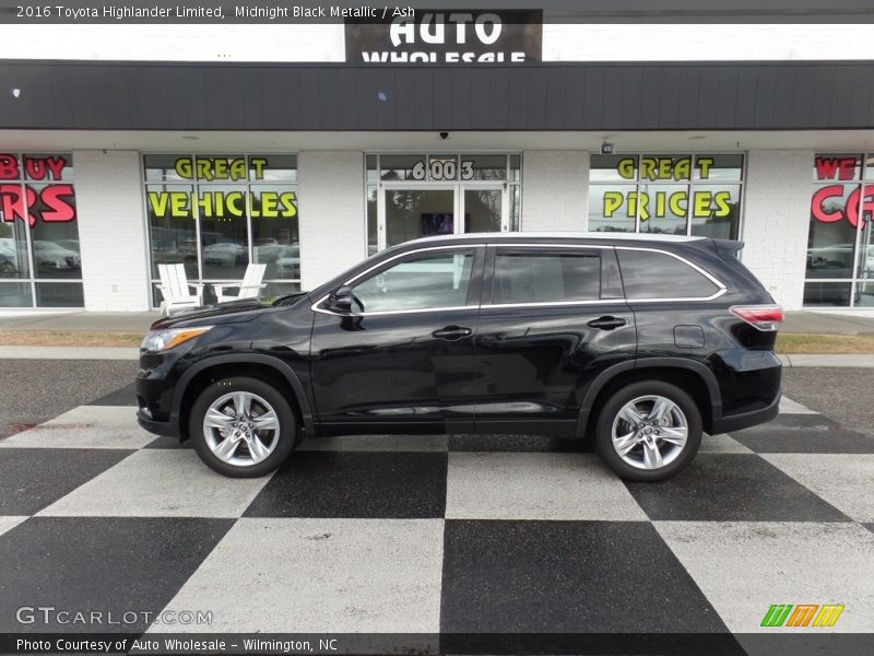 Midnight Black Metallic / Ash 2016 Toyota Highlander Limited