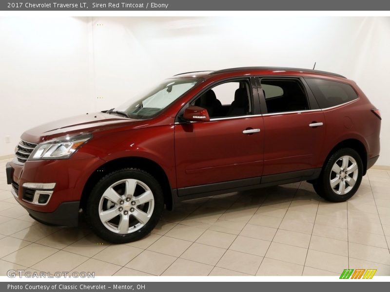 Siren Red Tintcoat / Ebony 2017 Chevrolet Traverse LT