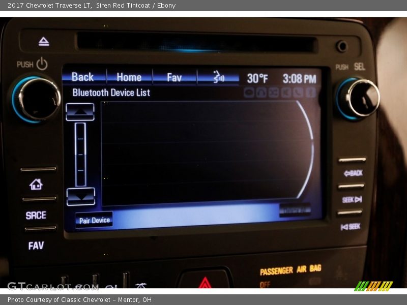 Siren Red Tintcoat / Ebony 2017 Chevrolet Traverse LT