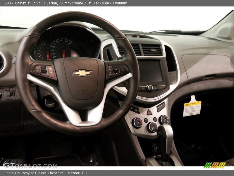 Summit White / Jet Black/Dark Titanium 2017 Chevrolet Sonic LT Sedan