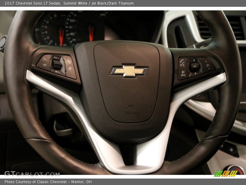 Summit White / Jet Black/Dark Titanium 2017 Chevrolet Sonic LT Sedan