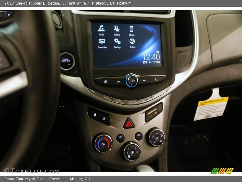Summit White / Jet Black/Dark Titanium 2017 Chevrolet Sonic LT Sedan