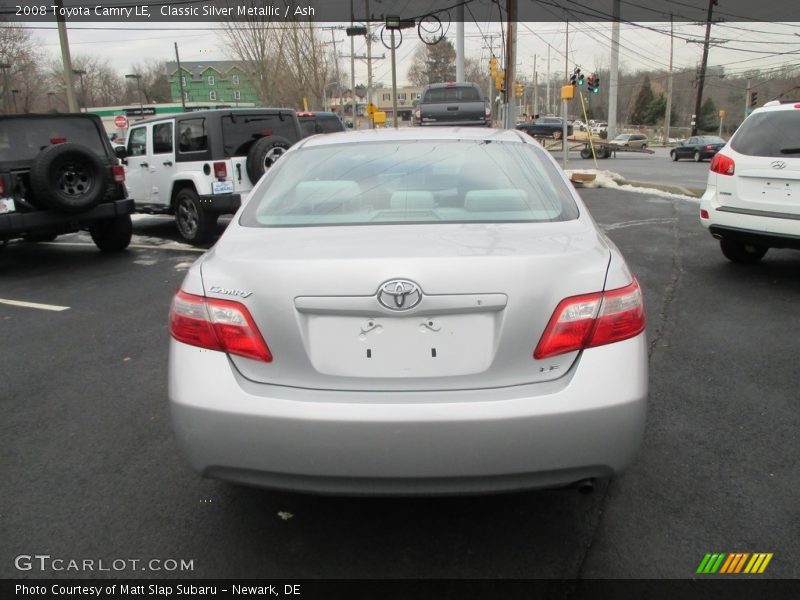 Classic Silver Metallic / Ash 2008 Toyota Camry LE