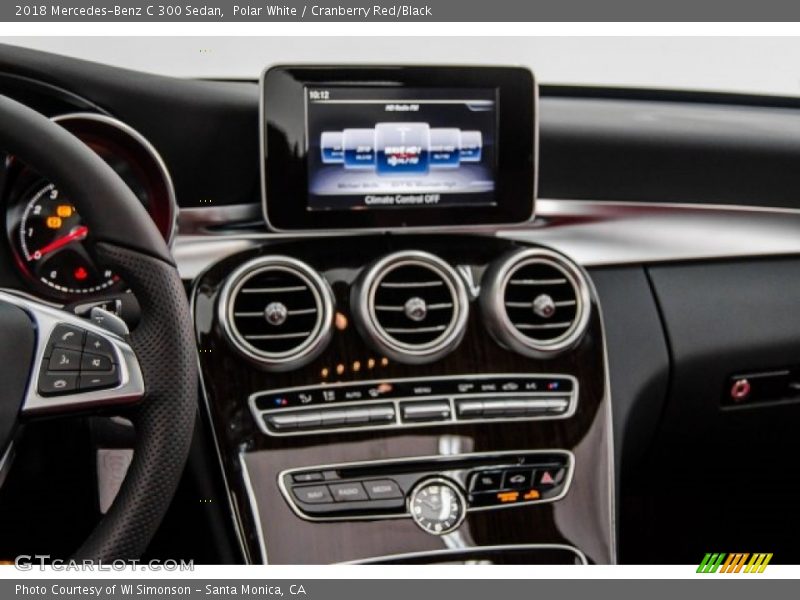 Polar White / Cranberry Red/Black 2018 Mercedes-Benz C 300 Sedan