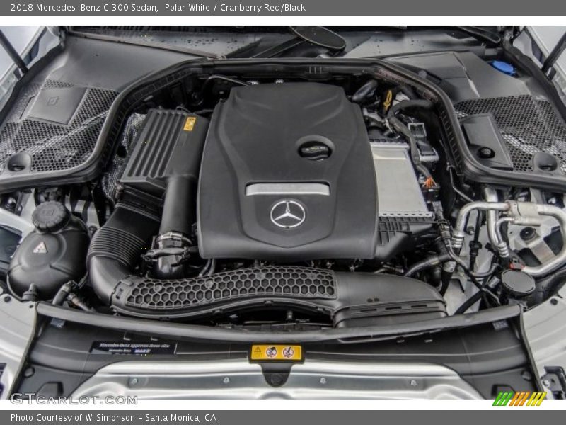 Polar White / Cranberry Red/Black 2018 Mercedes-Benz C 300 Sedan