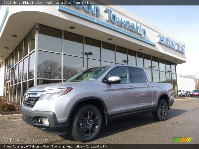 Lunar Silver Metallic / Black 2018 Honda Ridgeline Sport AWD