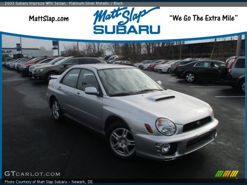 Platinum Silver Metallic / Black 2003 Subaru Impreza WRX Sedan
