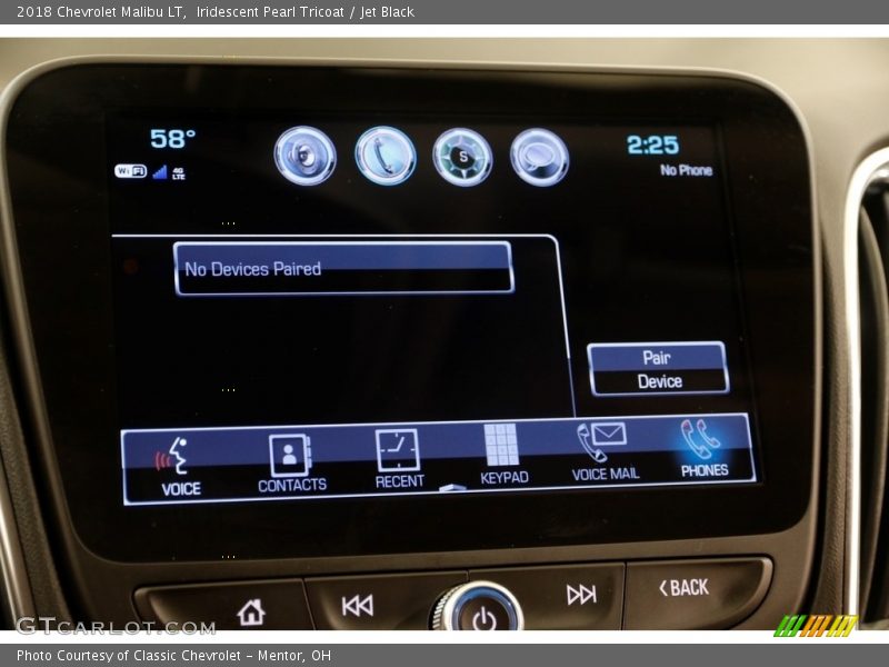 Iridescent Pearl Tricoat / Jet Black 2018 Chevrolet Malibu LT