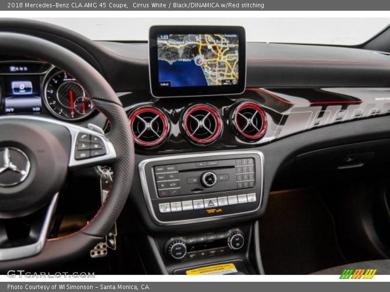 Cirrus White / Black/DINAMICA w/Red stitching 2018 Mercedes-Benz CLA AMG 45 Coupe