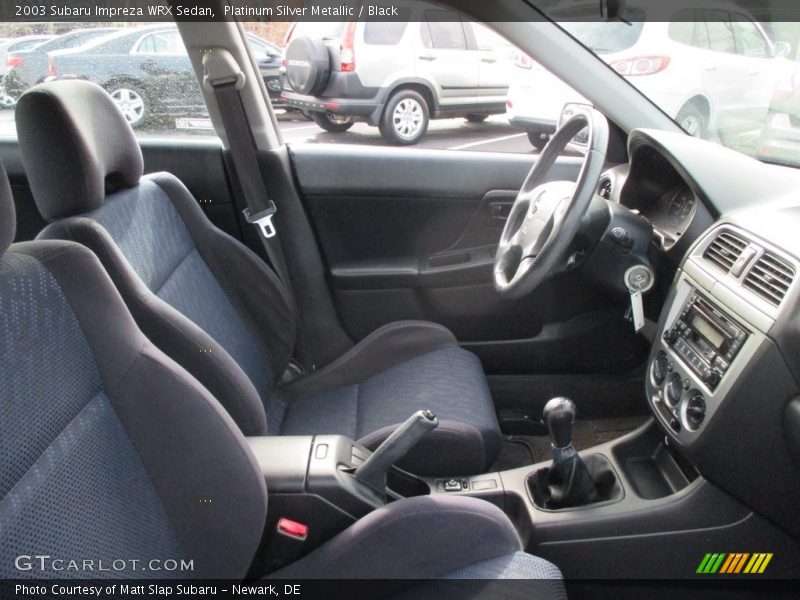Platinum Silver Metallic / Black 2003 Subaru Impreza WRX Sedan