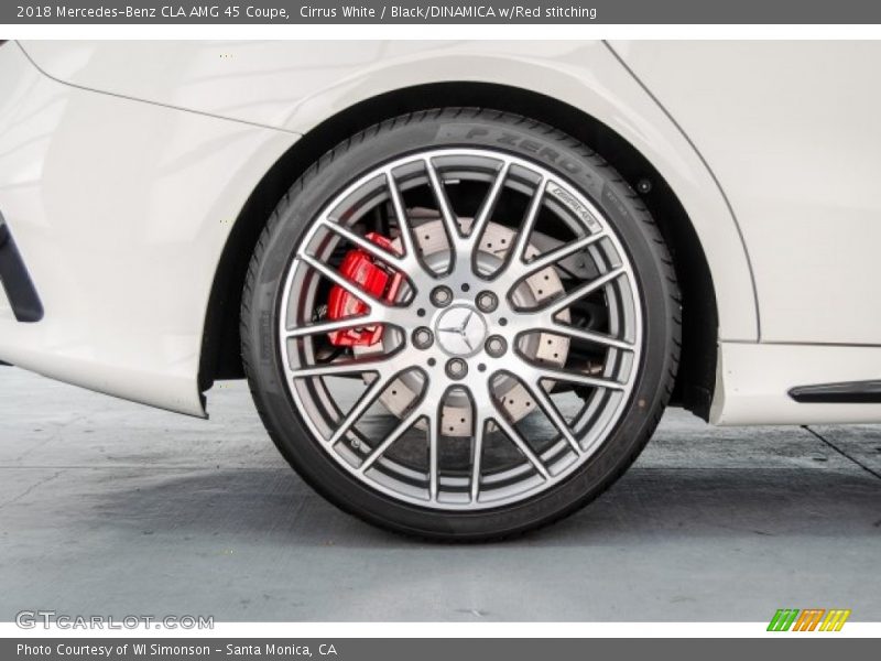 Cirrus White / Black/DINAMICA w/Red stitching 2018 Mercedes-Benz CLA AMG 45 Coupe