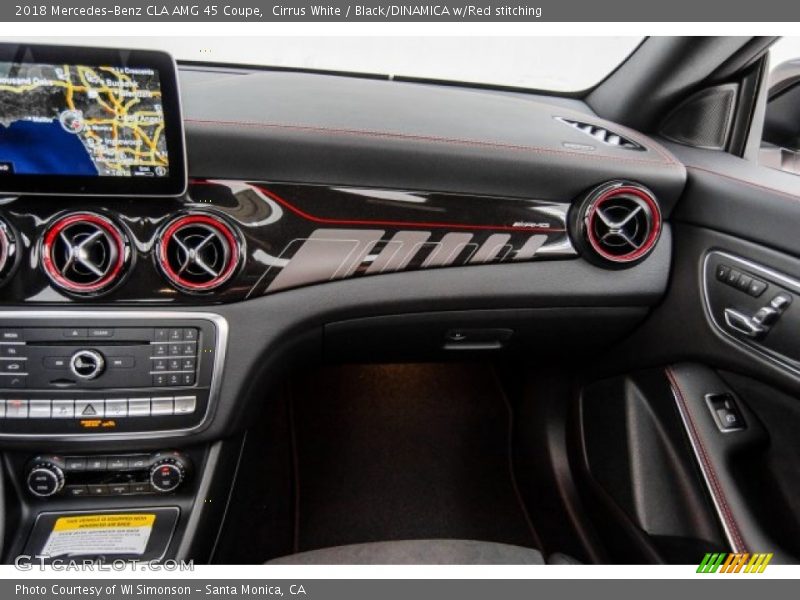 Cirrus White / Black/DINAMICA w/Red stitching 2018 Mercedes-Benz CLA AMG 45 Coupe