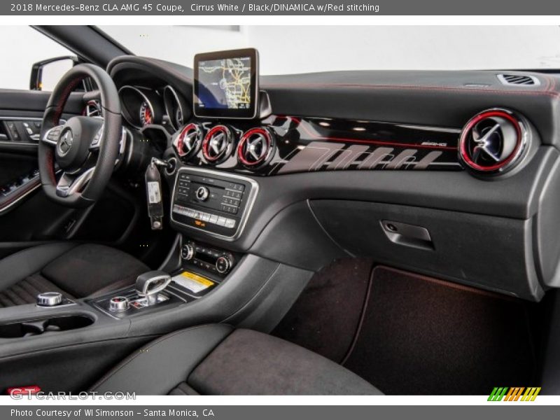 Cirrus White / Black/DINAMICA w/Red stitching 2018 Mercedes-Benz CLA AMG 45 Coupe