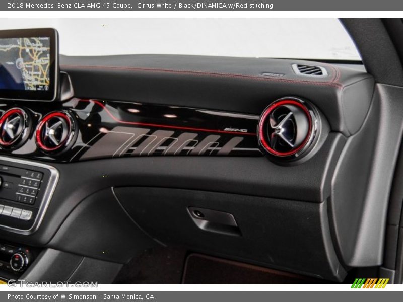 Cirrus White / Black/DINAMICA w/Red stitching 2018 Mercedes-Benz CLA AMG 45 Coupe