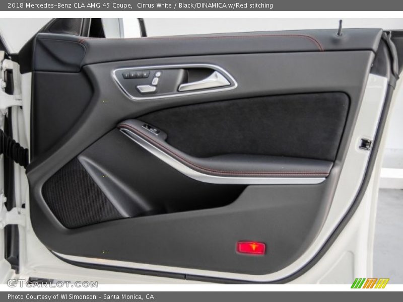 Cirrus White / Black/DINAMICA w/Red stitching 2018 Mercedes-Benz CLA AMG 45 Coupe