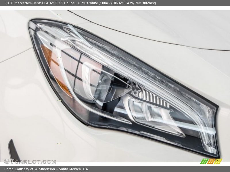 Cirrus White / Black/DINAMICA w/Red stitching 2018 Mercedes-Benz CLA AMG 45 Coupe