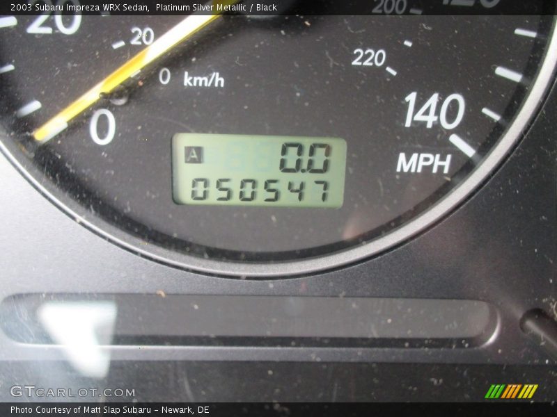 Platinum Silver Metallic / Black 2003 Subaru Impreza WRX Sedan