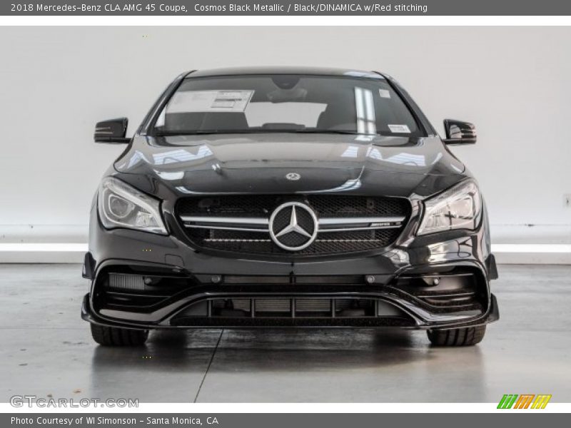 Cosmos Black Metallic / Black/DINAMICA w/Red stitching 2018 Mercedes-Benz CLA AMG 45 Coupe