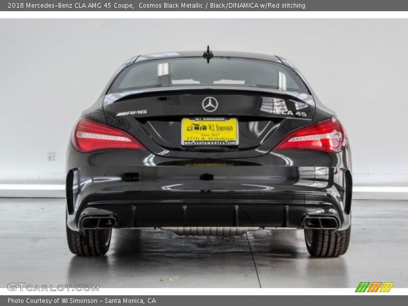 Cosmos Black Metallic / Black/DINAMICA w/Red stitching 2018 Mercedes-Benz CLA AMG 45 Coupe