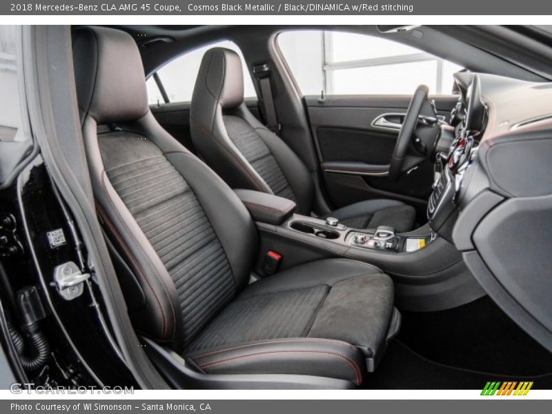 Cosmos Black Metallic / Black/DINAMICA w/Red stitching 2018 Mercedes-Benz CLA AMG 45 Coupe
