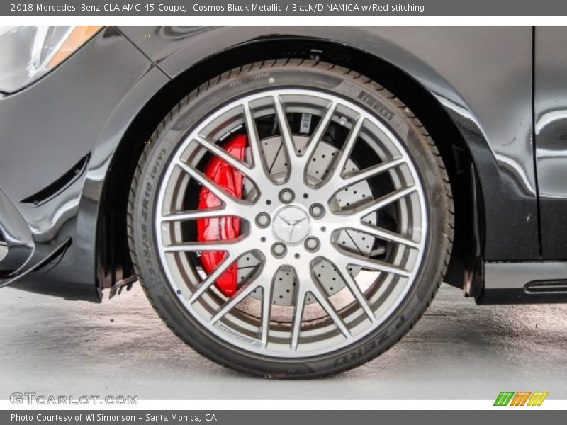 Cosmos Black Metallic / Black/DINAMICA w/Red stitching 2018 Mercedes-Benz CLA AMG 45 Coupe
