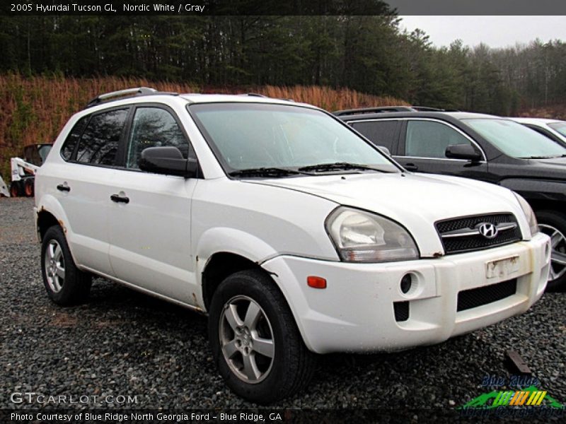 Nordic White / Gray 2005 Hyundai Tucson GL