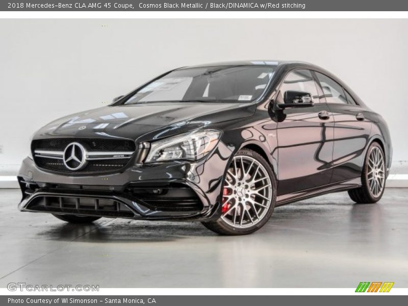 Cosmos Black Metallic / Black/DINAMICA w/Red stitching 2018 Mercedes-Benz CLA AMG 45 Coupe