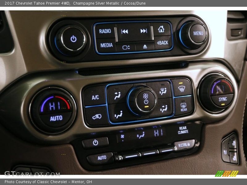Champagne Silver Metallic / Cocoa/Dune 2017 Chevrolet Tahoe Premier 4WD