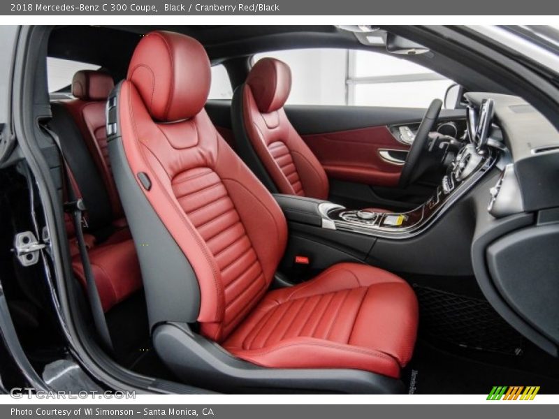 Black / Cranberry Red/Black 2018 Mercedes-Benz C 300 Coupe