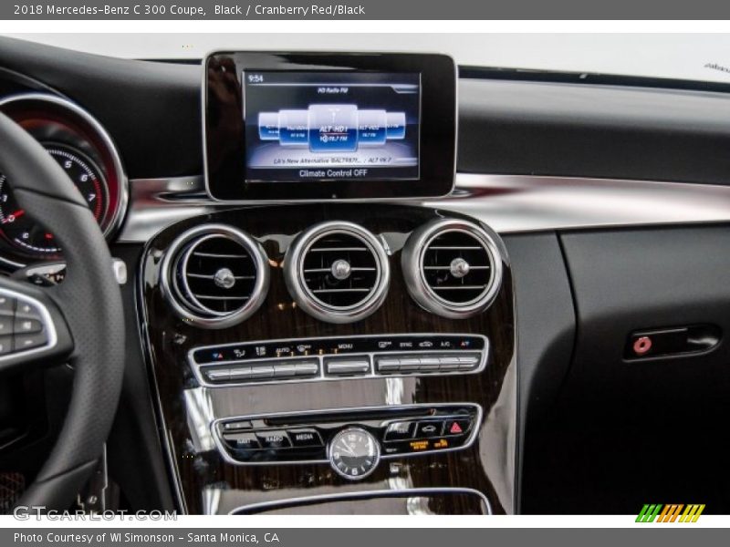 Black / Cranberry Red/Black 2018 Mercedes-Benz C 300 Coupe