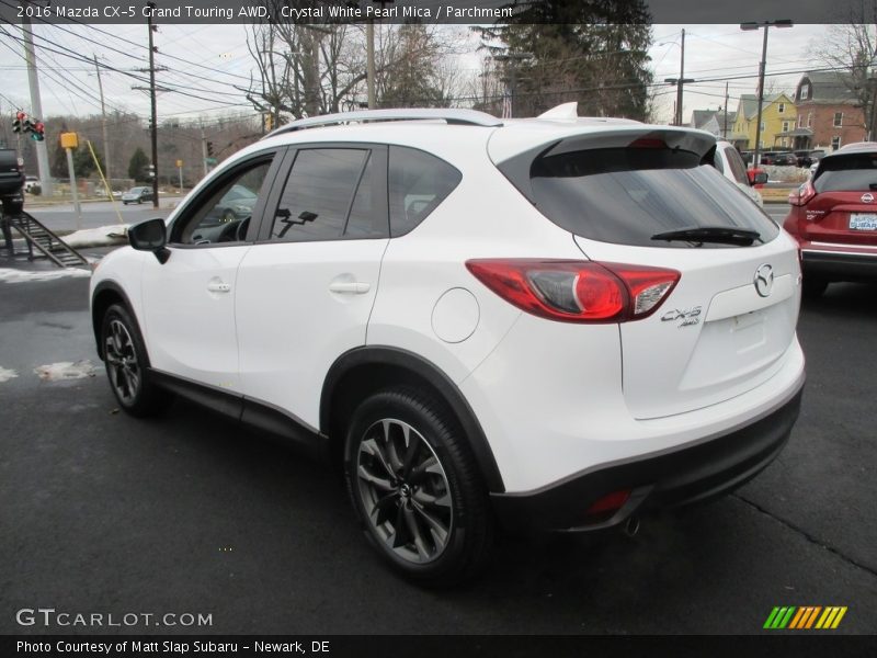 Crystal White Pearl Mica / Parchment 2016 Mazda CX-5 Grand Touring AWD