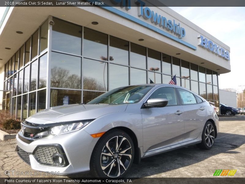 Lunar Silver Metallic / Black 2018 Honda Civic Si Sedan