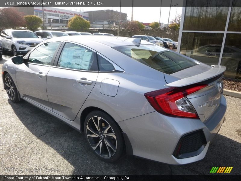 Lunar Silver Metallic / Black 2018 Honda Civic Si Sedan