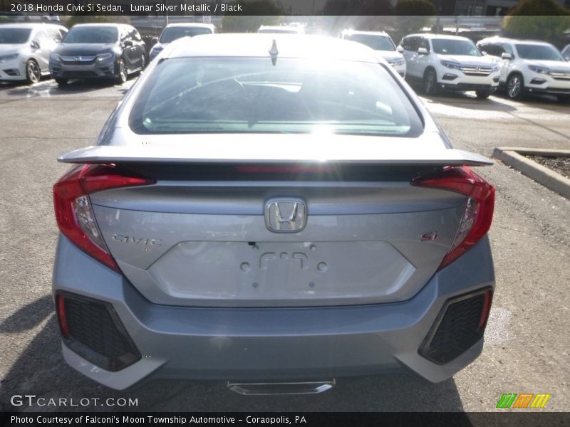 Lunar Silver Metallic / Black 2018 Honda Civic Si Sedan