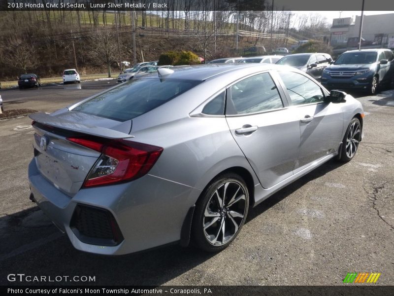 Lunar Silver Metallic / Black 2018 Honda Civic Si Sedan